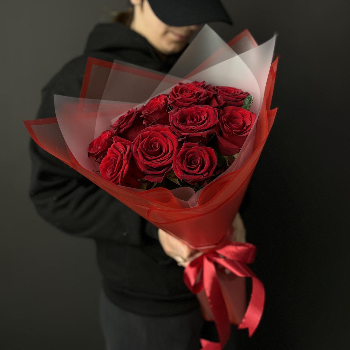 Букеты из красных роз 40 см (Эквадор) артикул: 176792