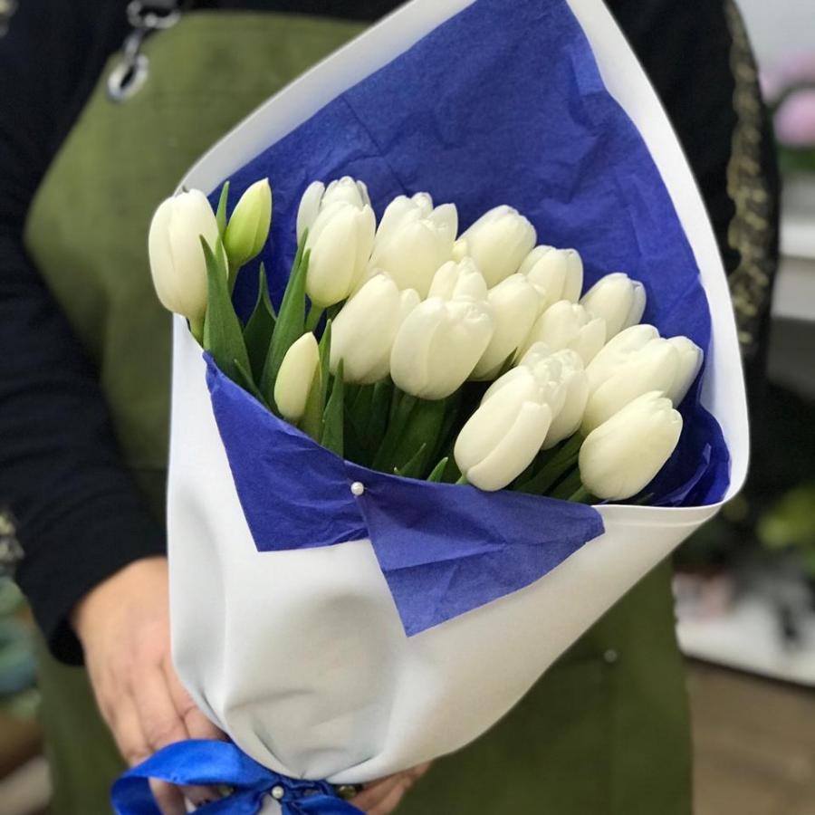 Белые тюльпаны 23 шт. №: 310002