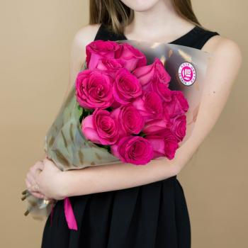 Букет из розовых роз 15 шт 40 см (Эквадор) (артикул  82544)