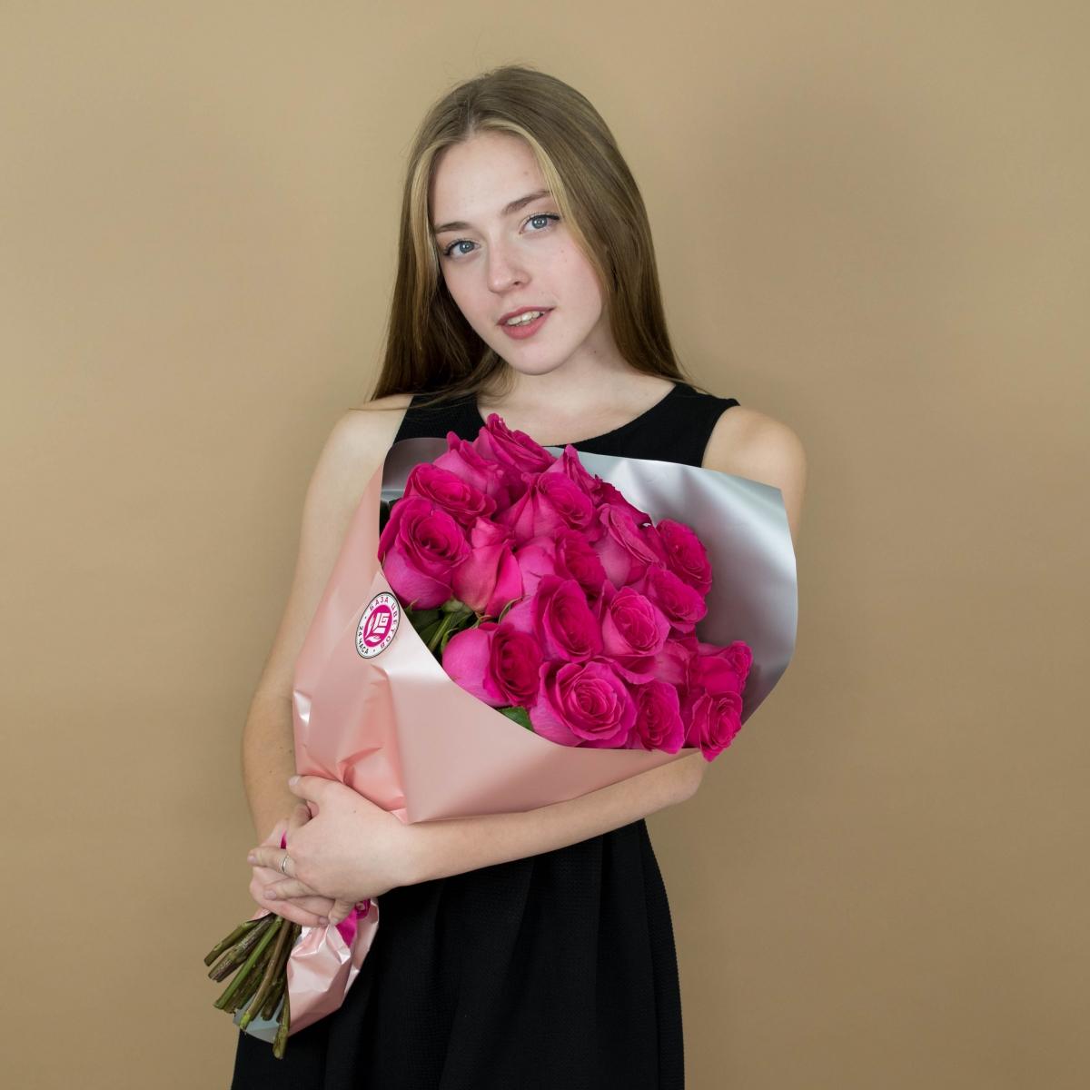 Букет из розовых роз 21 шт. (40 см) articul - 82698
