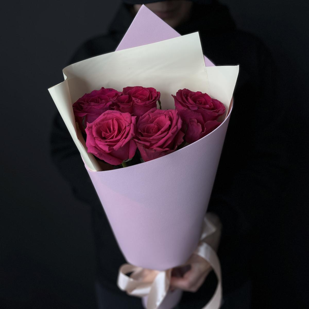 Букеты из розовых роз 40 см (Эквадор) код товара: 83468