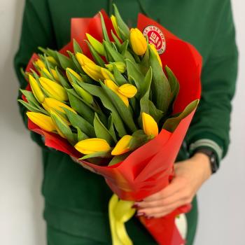 Тюльпаны желтые 25 шт (код товара  130284)